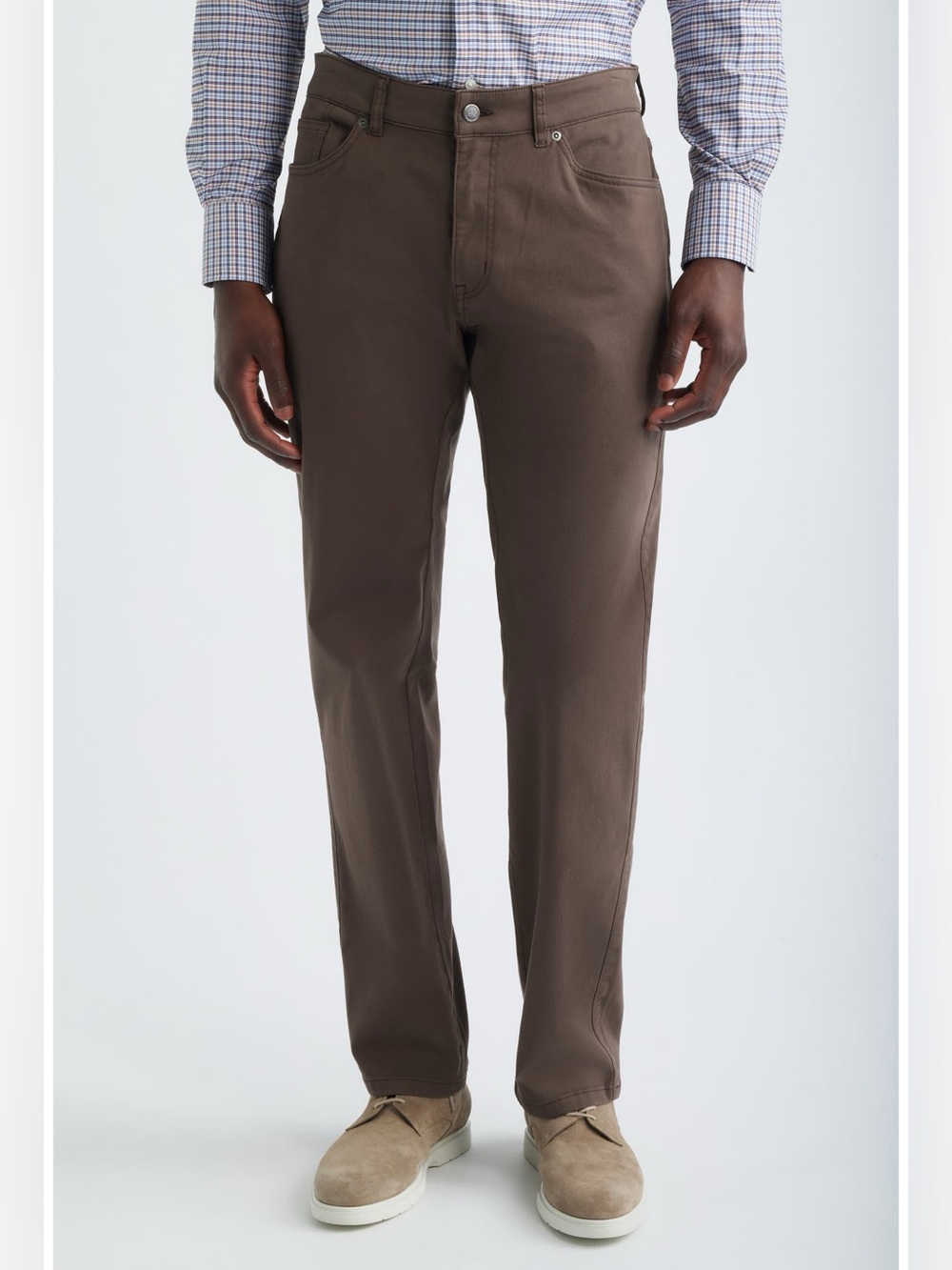 Peter Millar Men's Dark Brown Cotton Chinos